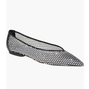 Rebecca Minkoff Black and Silver Mesh Flats